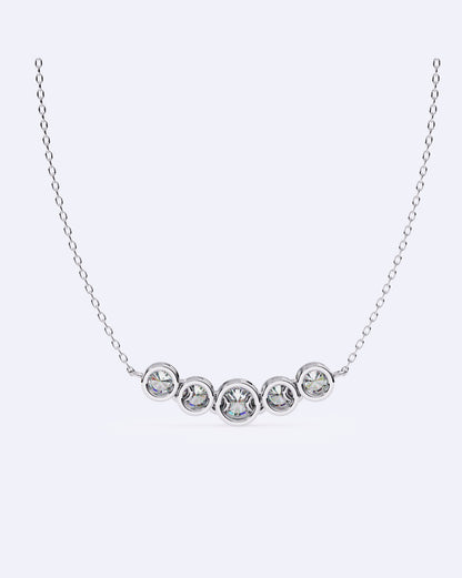 Linked Bezel Solitaire Pendant