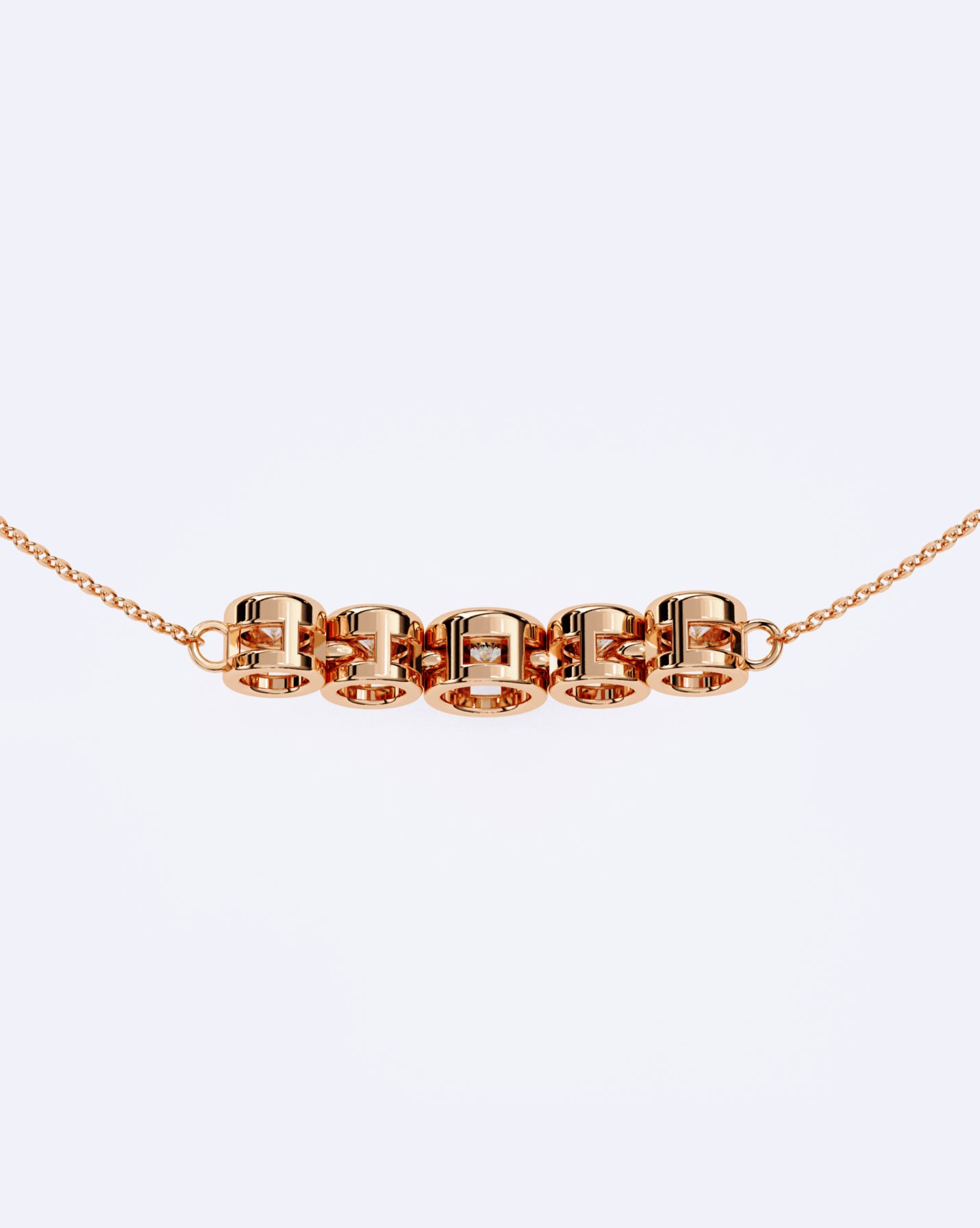 Linked Bezel Solitaire Pendant