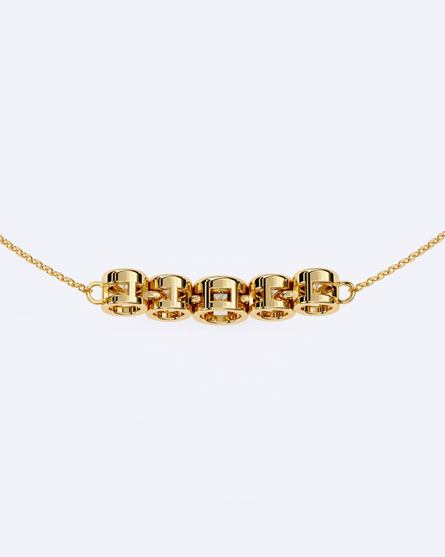 Linked Bezel Solitaire Pendant