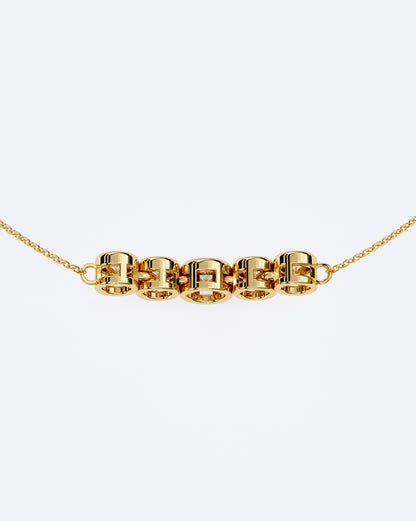 Linked Bezel Solitaire Pendant