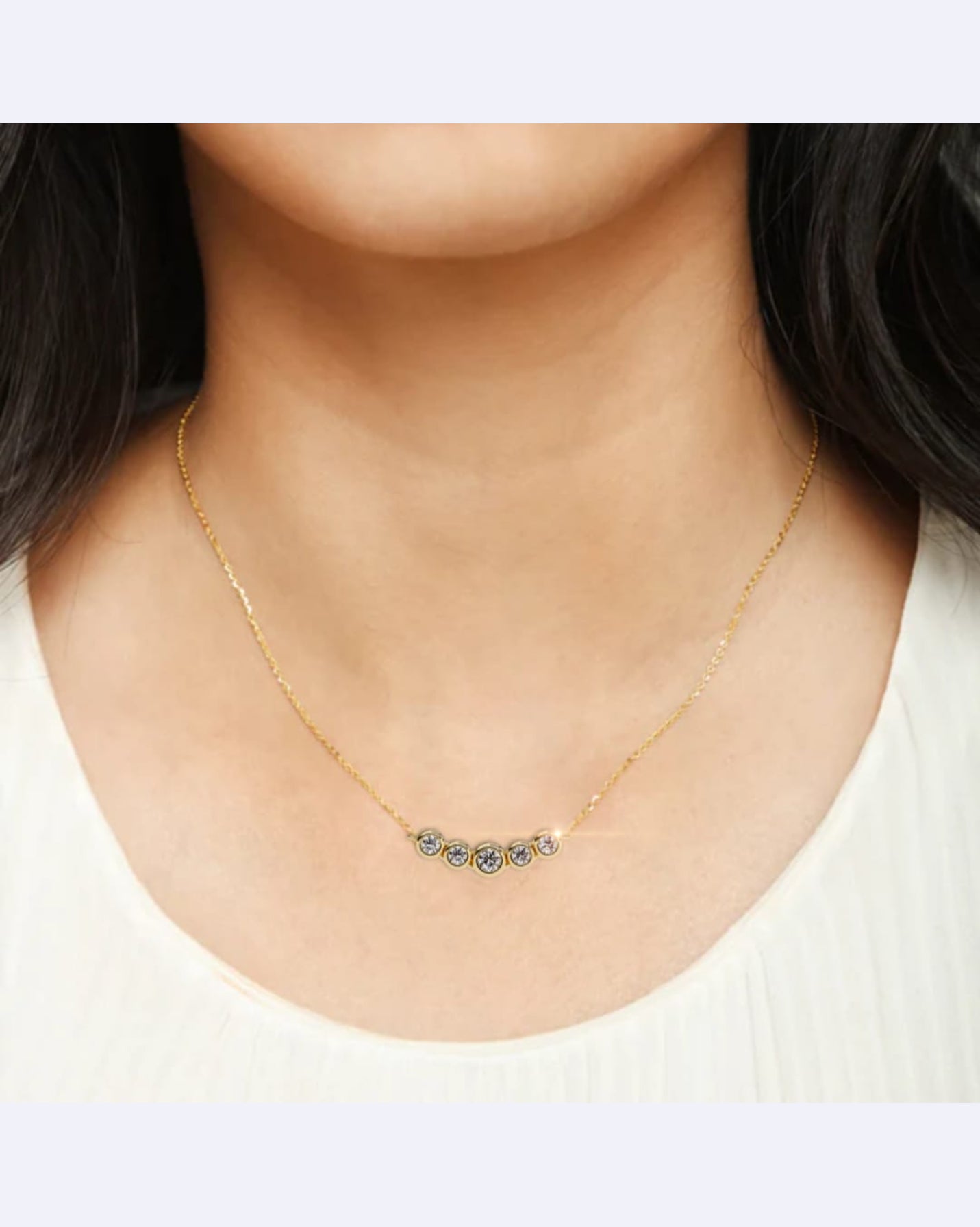 Linked Bezel Solitaire Pendant