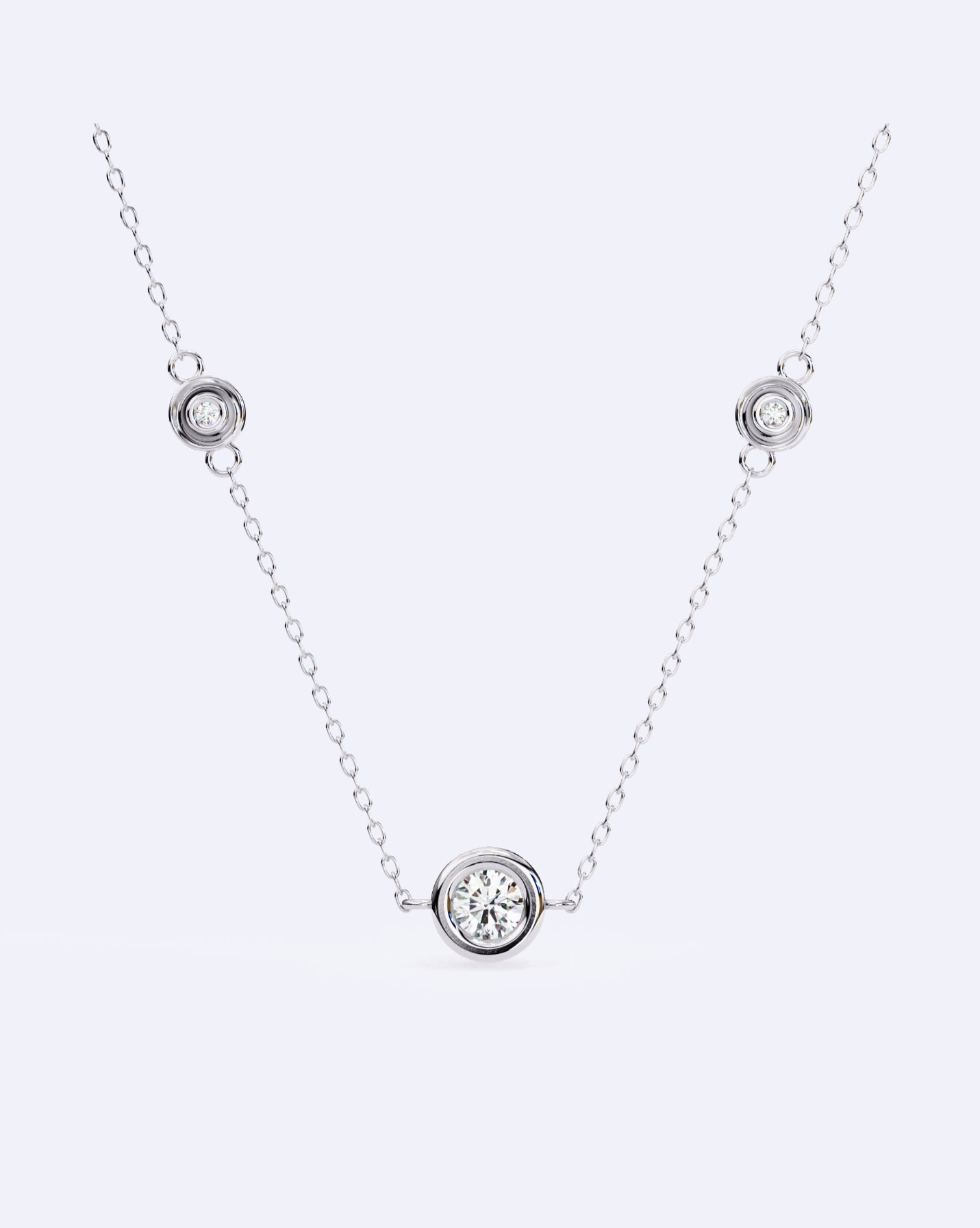 Triple Diamond Chain Pendant