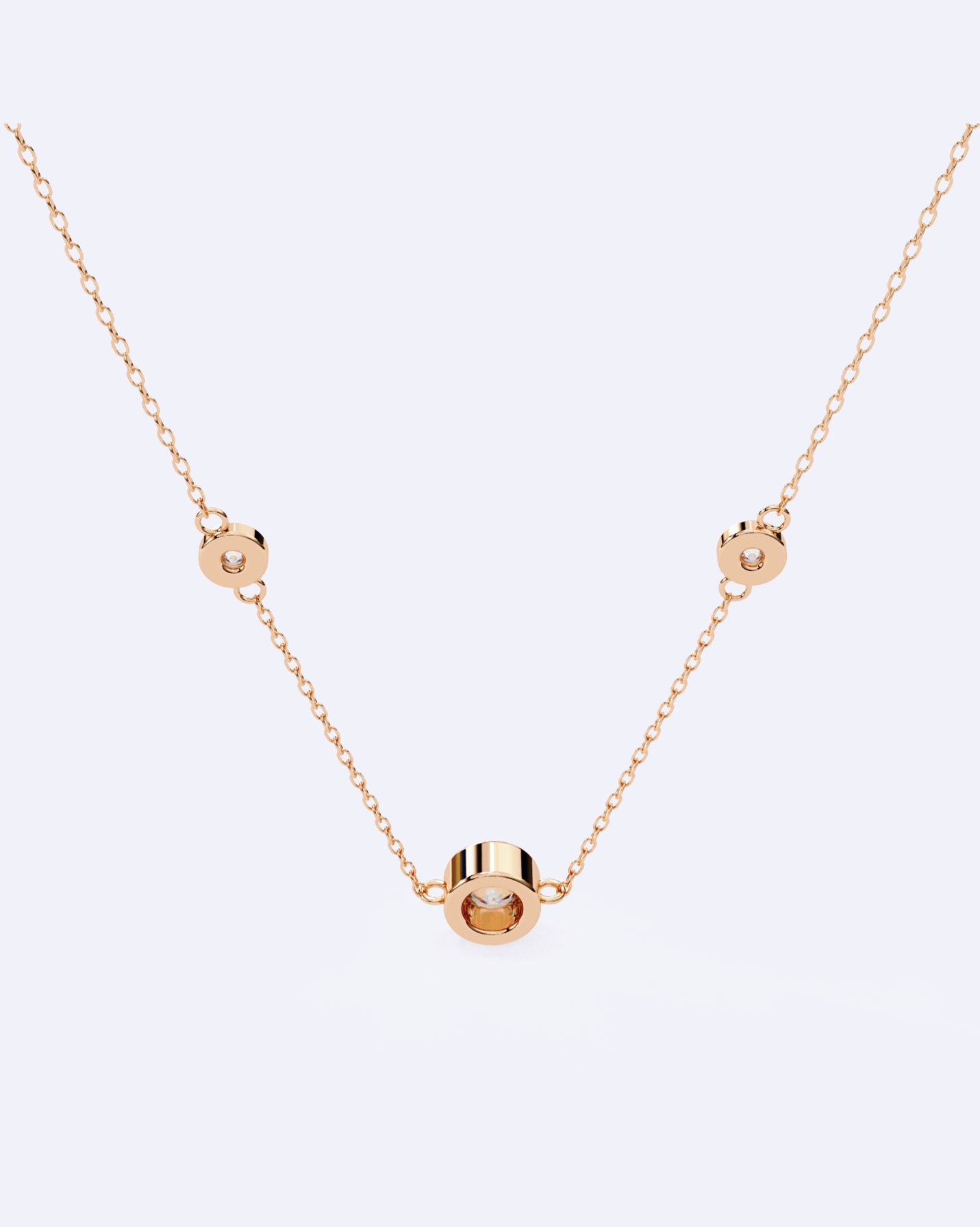 Triple Diamond Chain Pendant