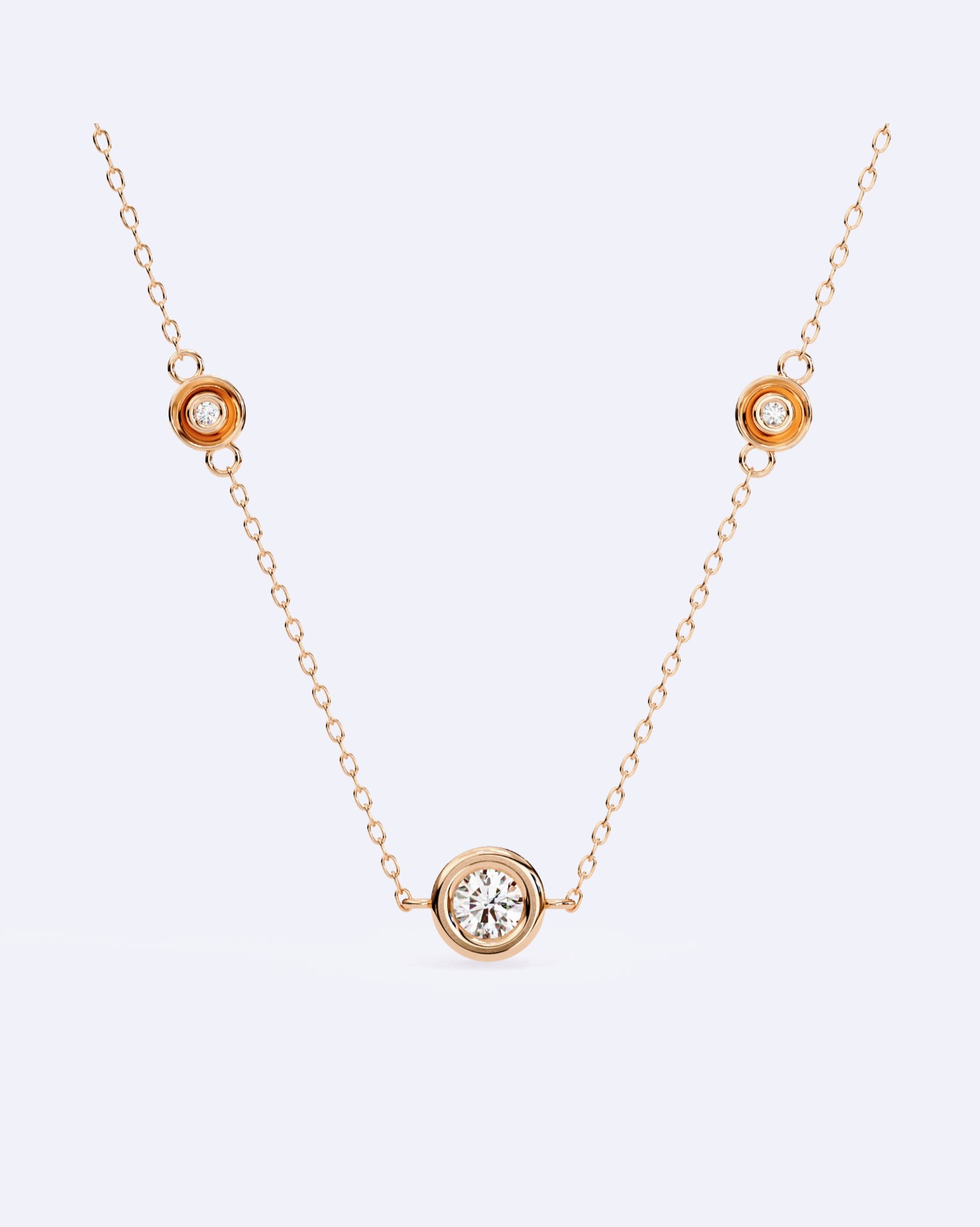 Triple Diamond Chain Pendant