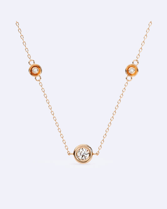 Triple Diamond Chain Pendant