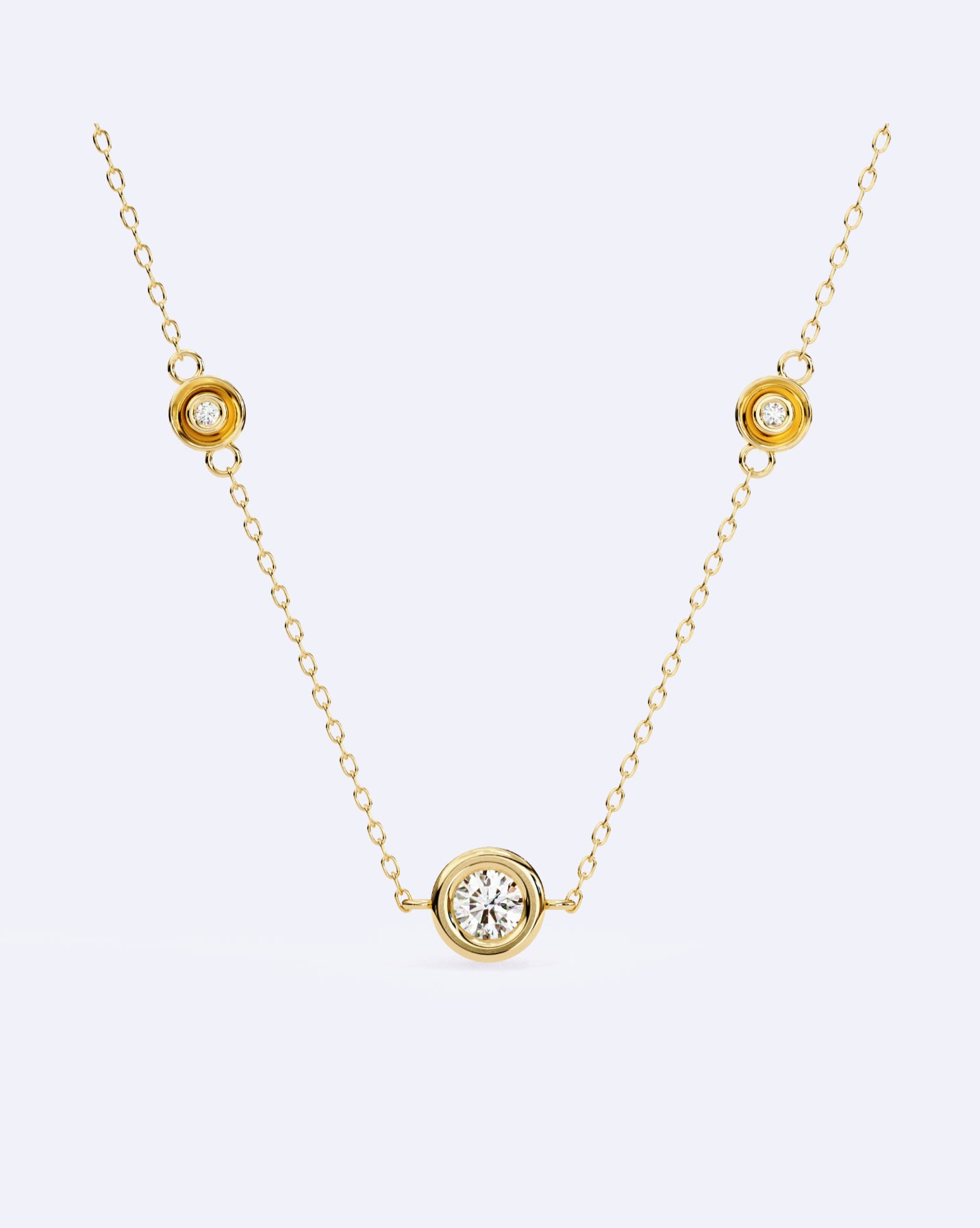 Triple Diamond Chain Pendant