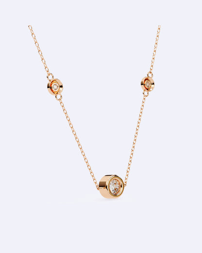 Triple Diamond Chain Pendant
