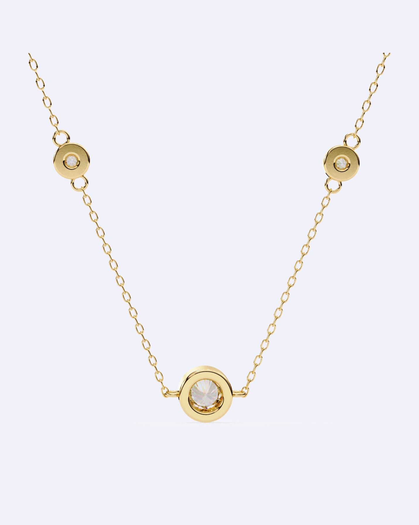 Triple Diamond Chain Pendant