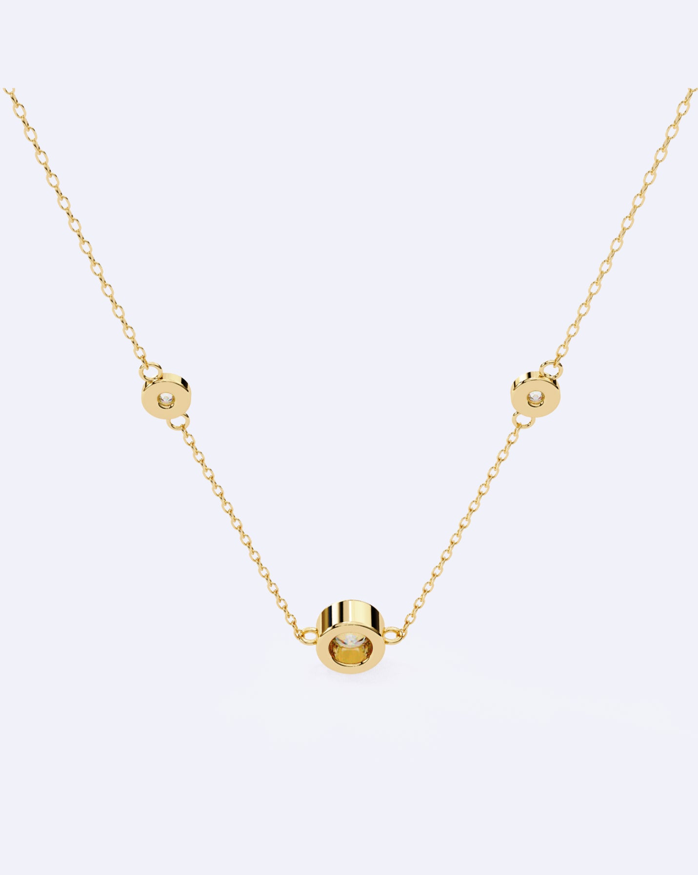 Triple Diamond Chain Pendant