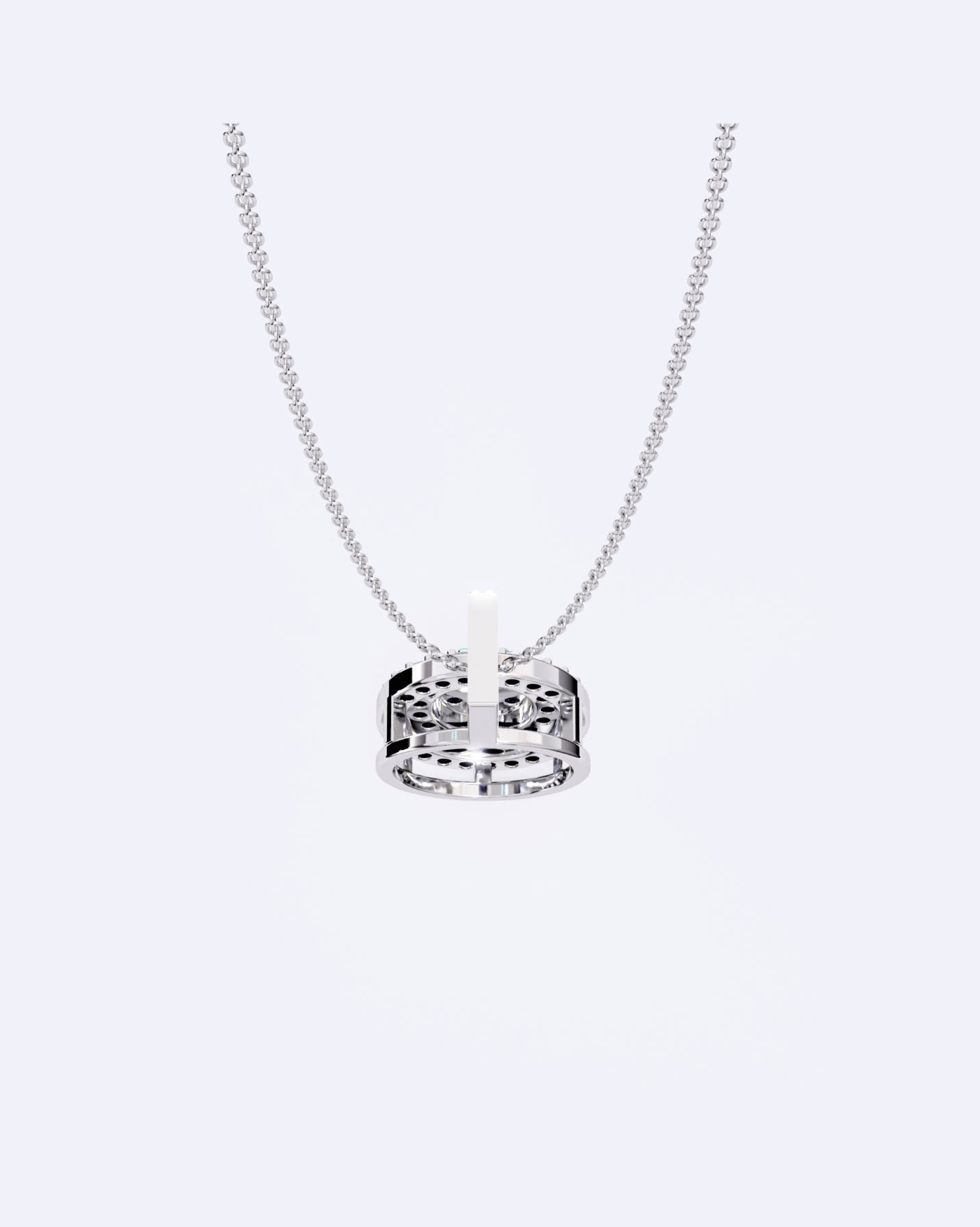 Diamond Floral Outline Pendant
