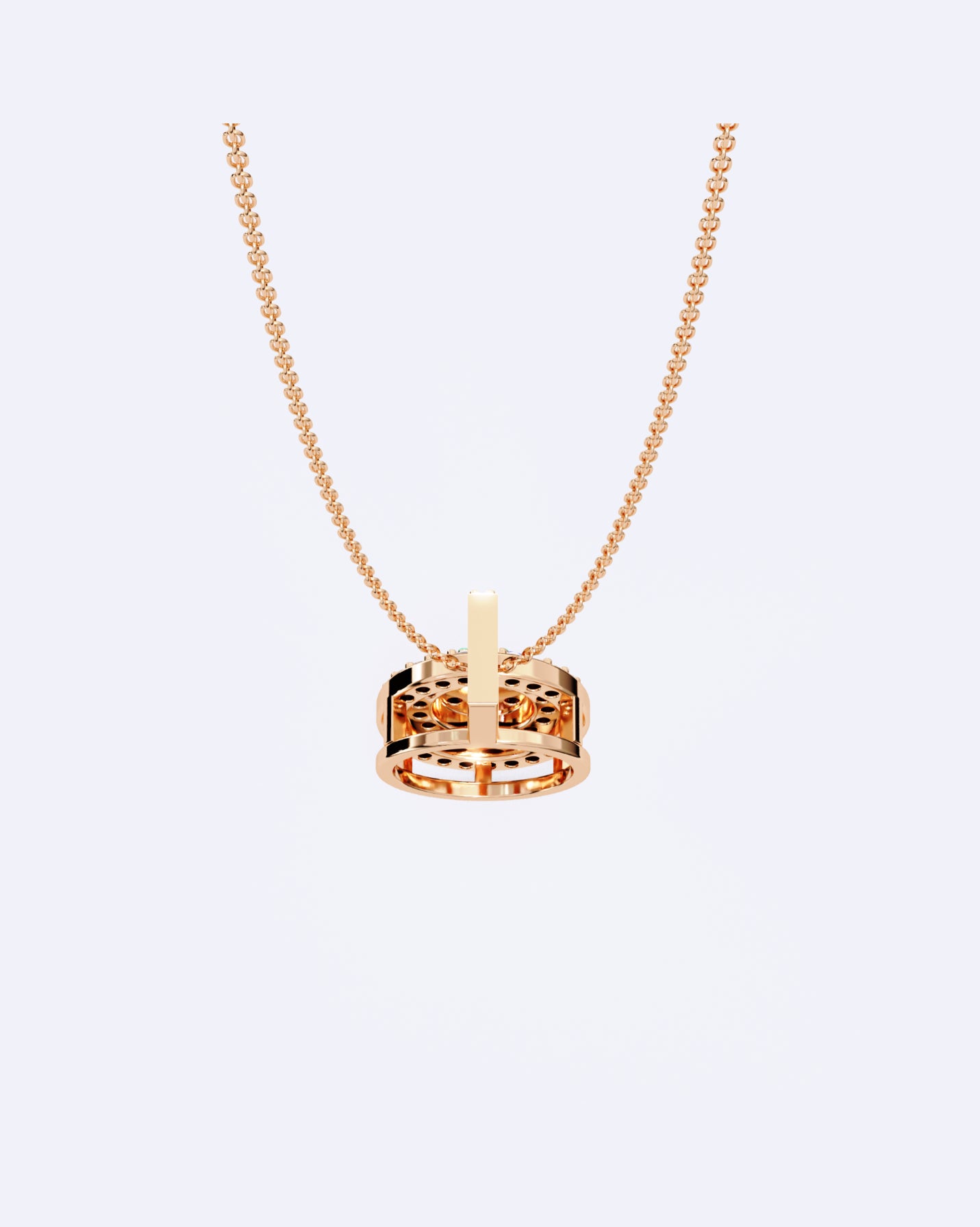Diamond Floral Outline Pendant
