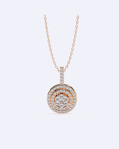 Diamond Floral Outline Pendant