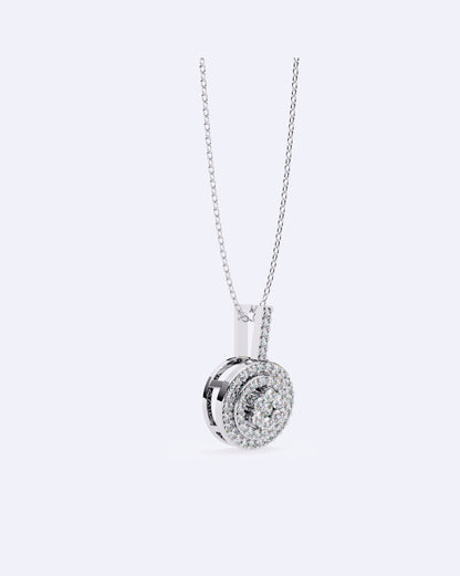 Diamond Floral Outline Pendant