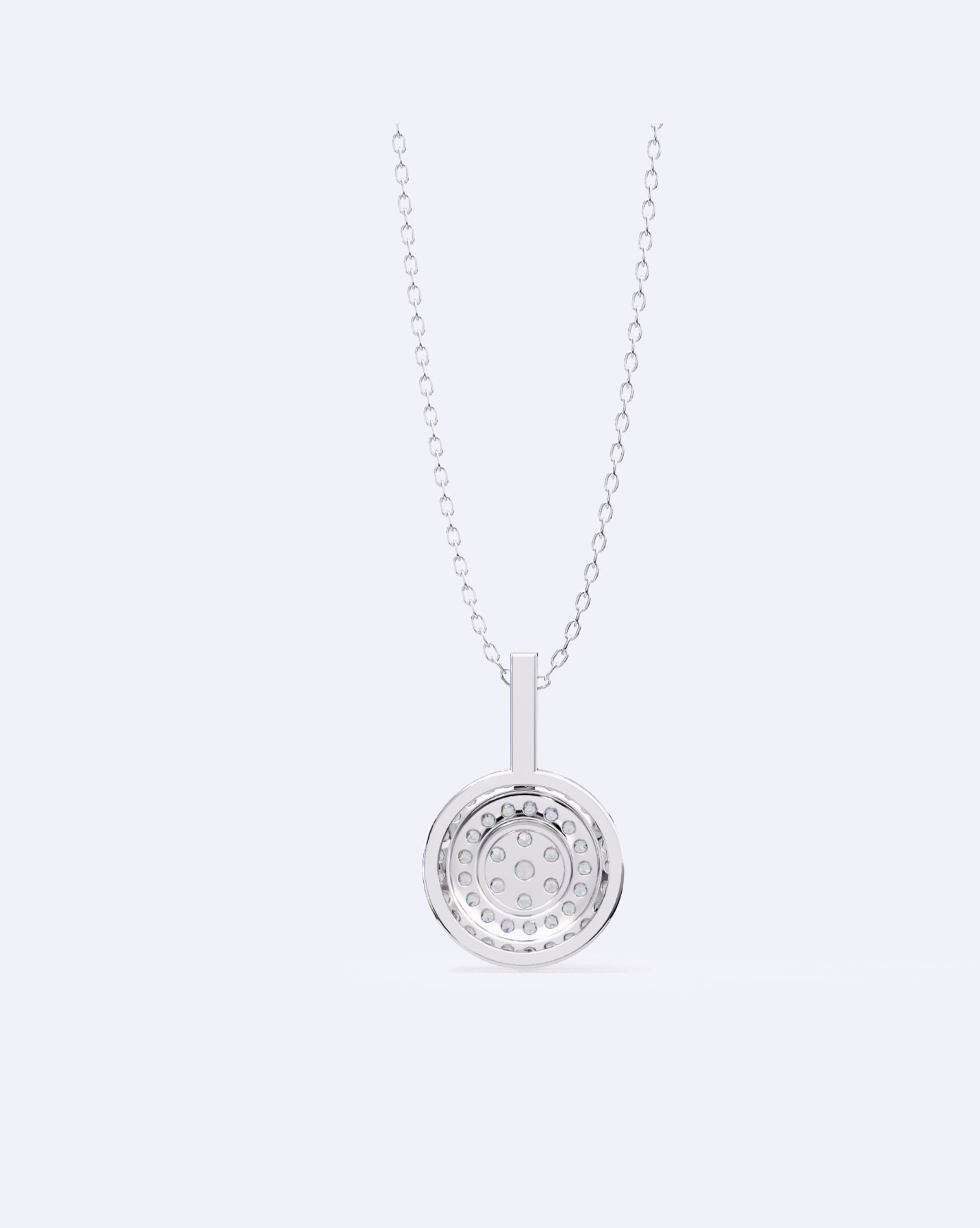 Diamond Floral Outline Pendant