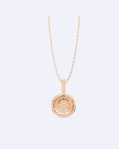 Diamond Floral Outline Pendant