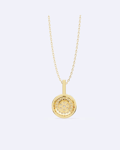 Diamond Floral Outline Pendant