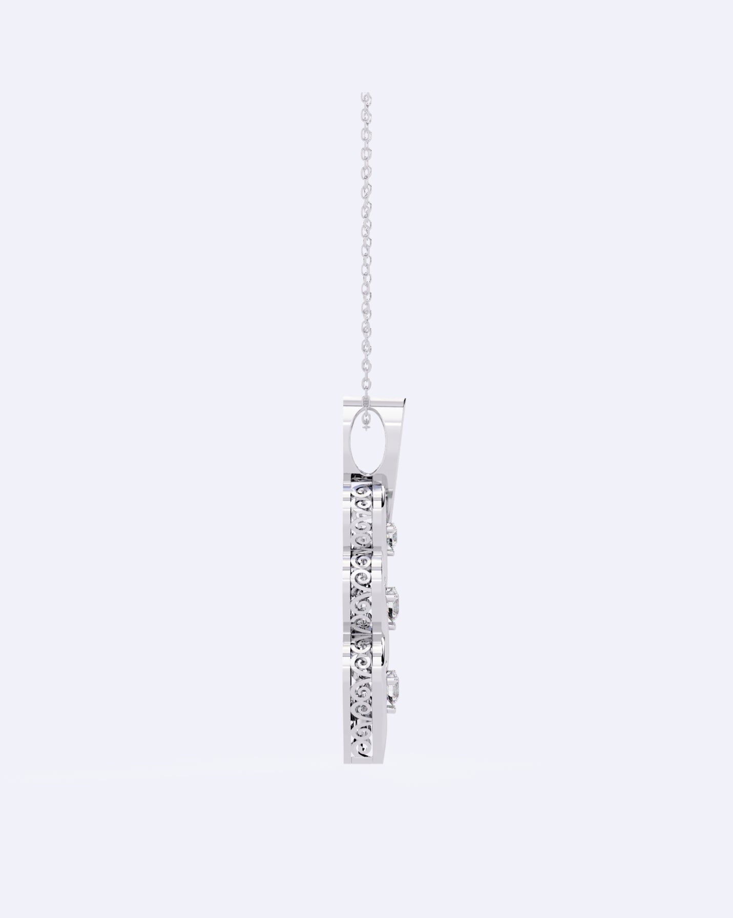 Graceful Twist Diamond Pendant