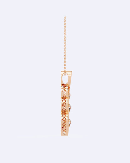 Graceful Twist Diamond Pendant