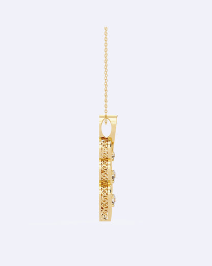 Graceful Twist Diamond Pendant