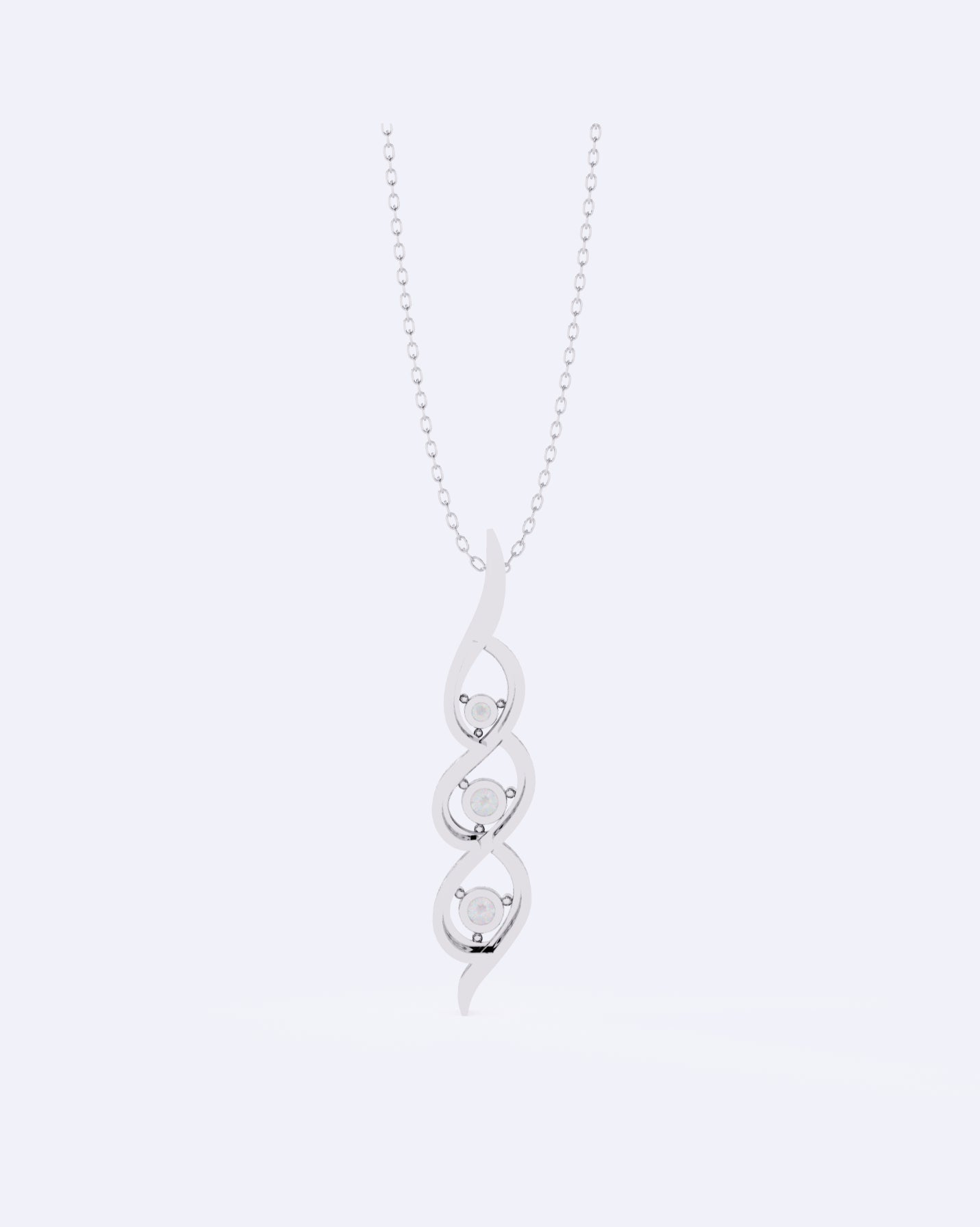 Graceful Twist Diamond Pendant
