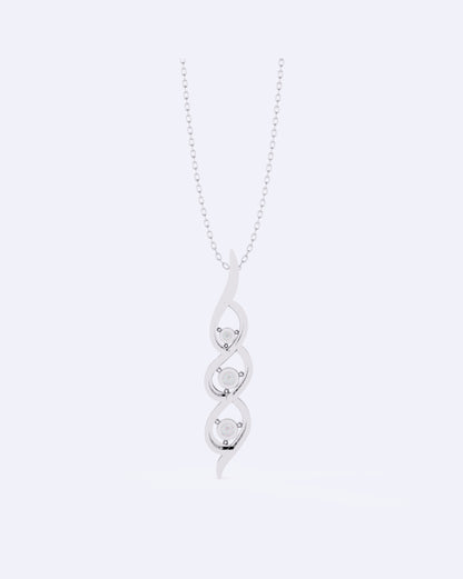 Graceful Twist Diamond Pendant