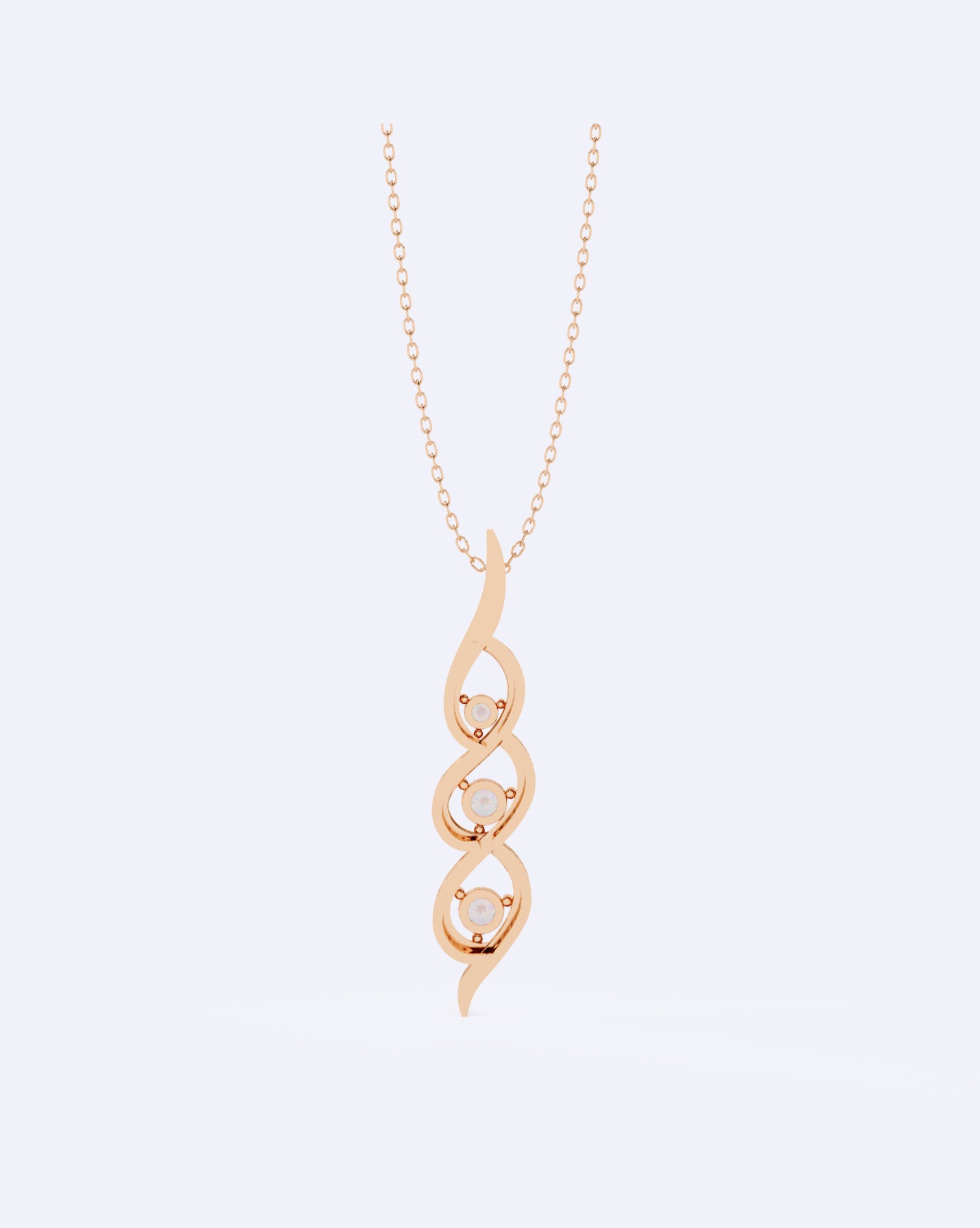Graceful Twist Diamond Pendant