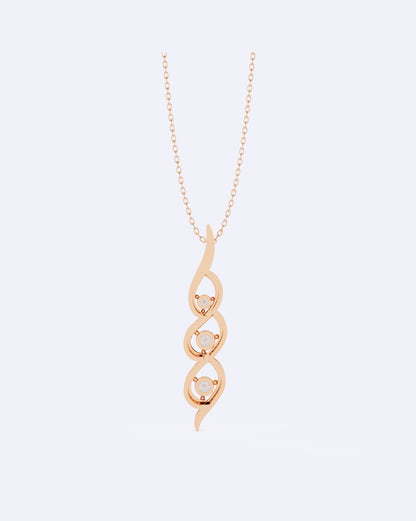 Graceful Twist Diamond Pendant