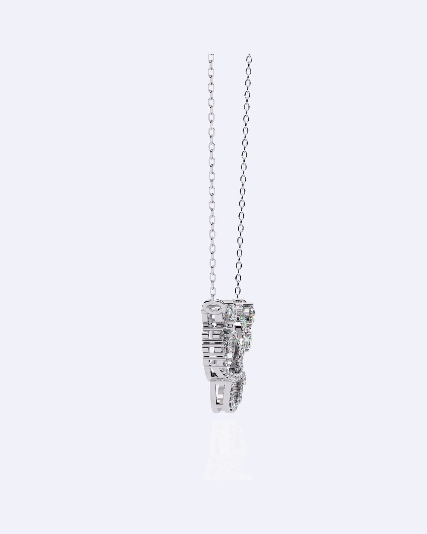 Interlinked Oval Diamond Pendant