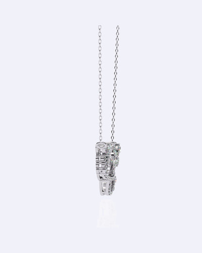 Interlinked Oval Diamond Pendant