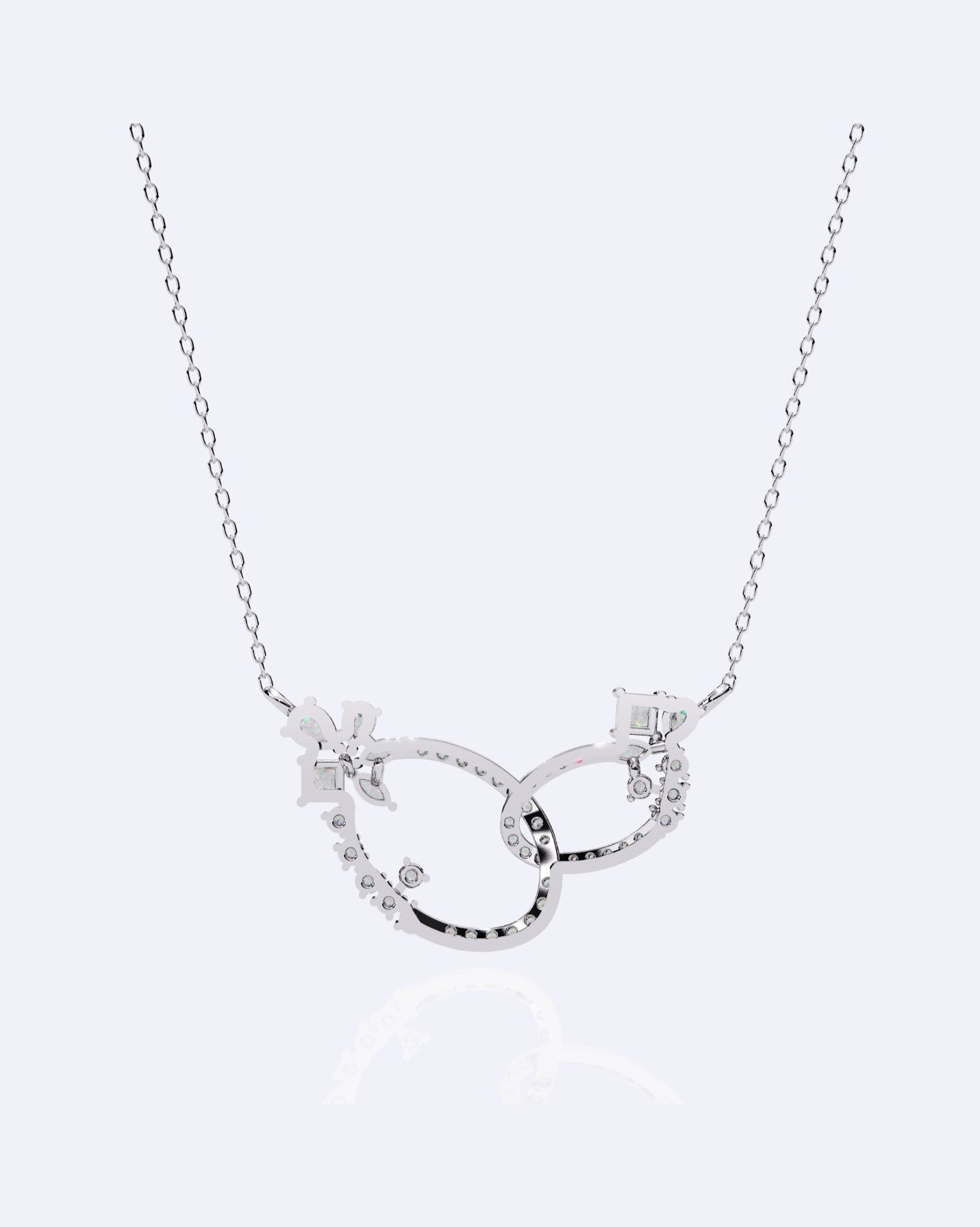 Interlinked Oval Diamond Pendant