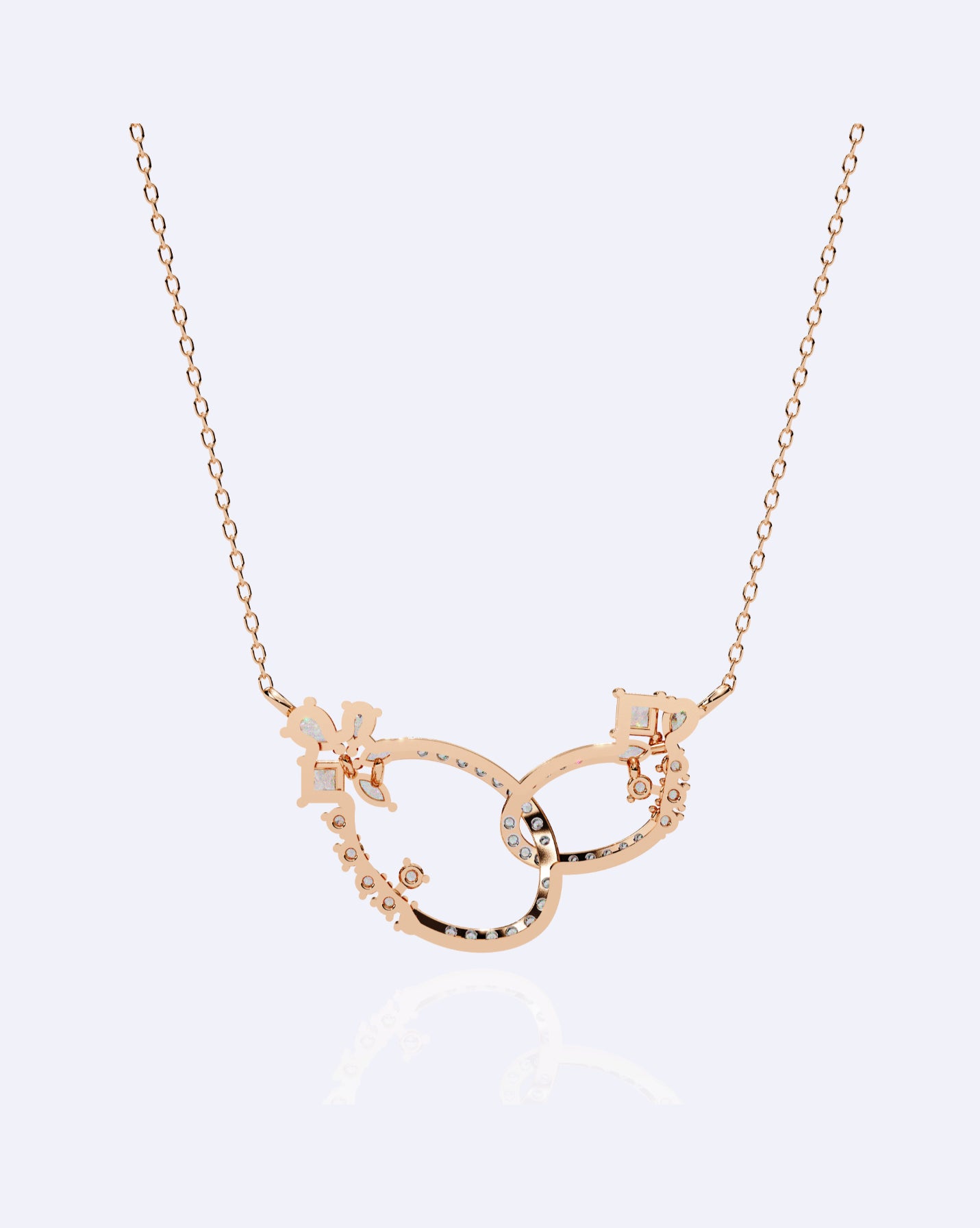 Interlinked Oval Diamond Pendant