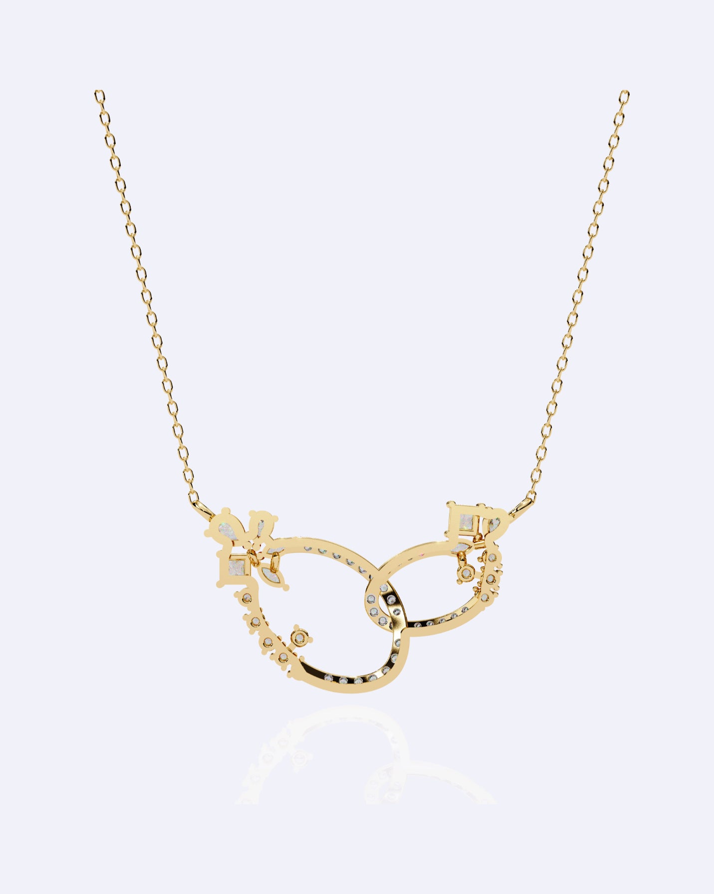 Interlinked Oval Diamond Pendant