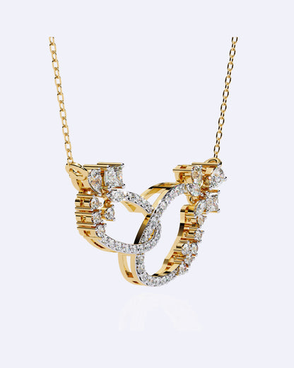 Interlinked Oval Diamond Pendant