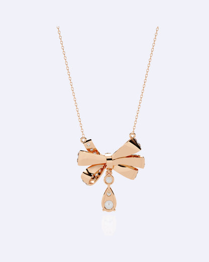 Laced Bow Sparkle Pendant