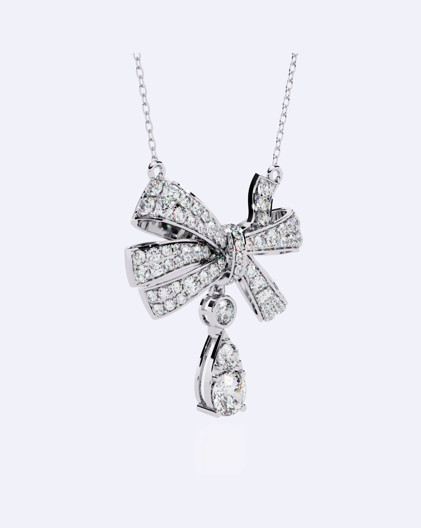 Laced Bow Sparkle Pendant