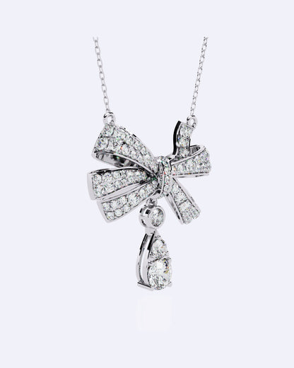 Laced Bow Sparkle Pendant