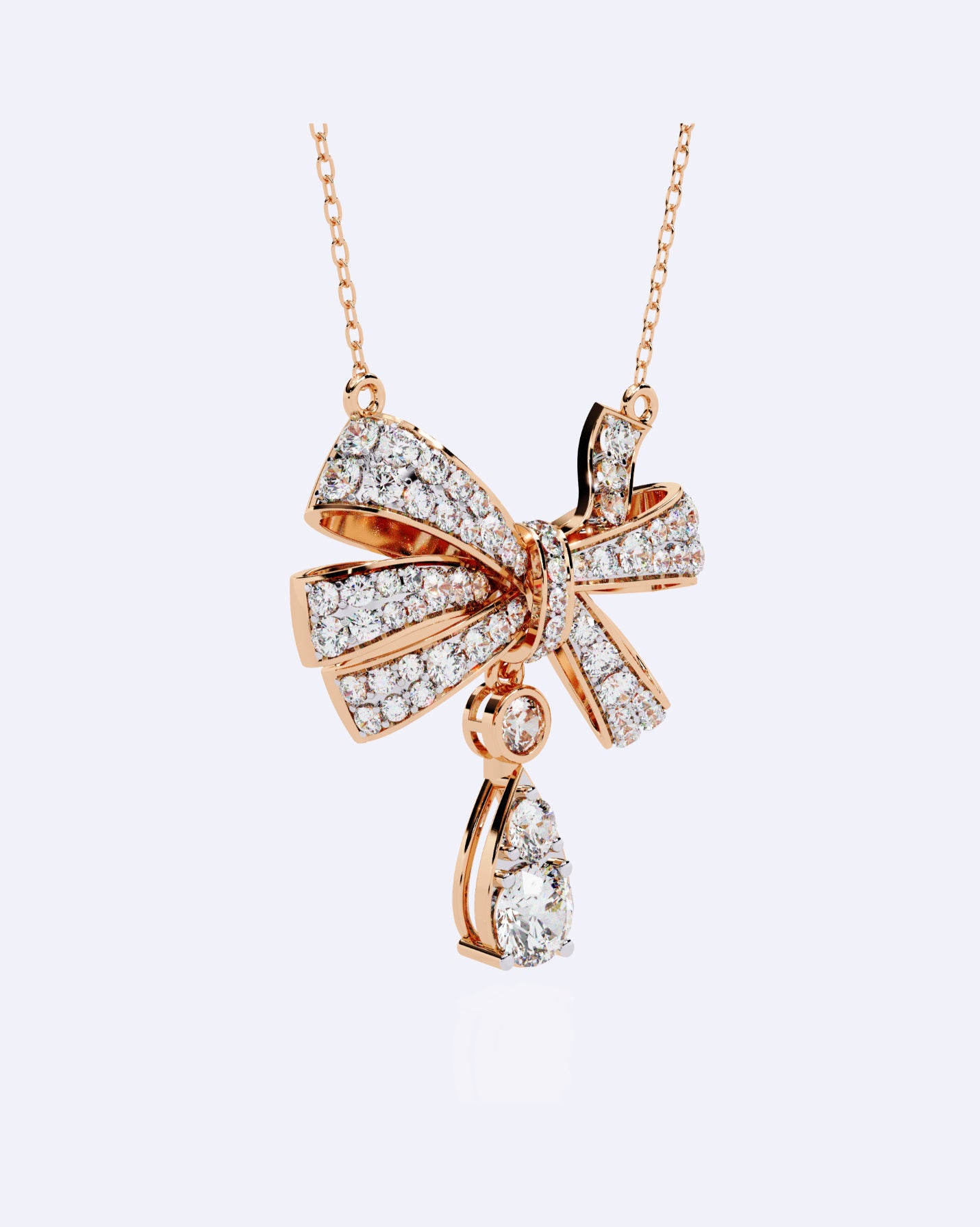 Laced Bow Sparkle Pendant