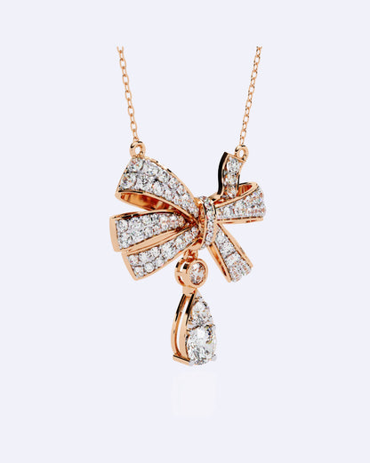 Laced Bow Sparkle Pendant