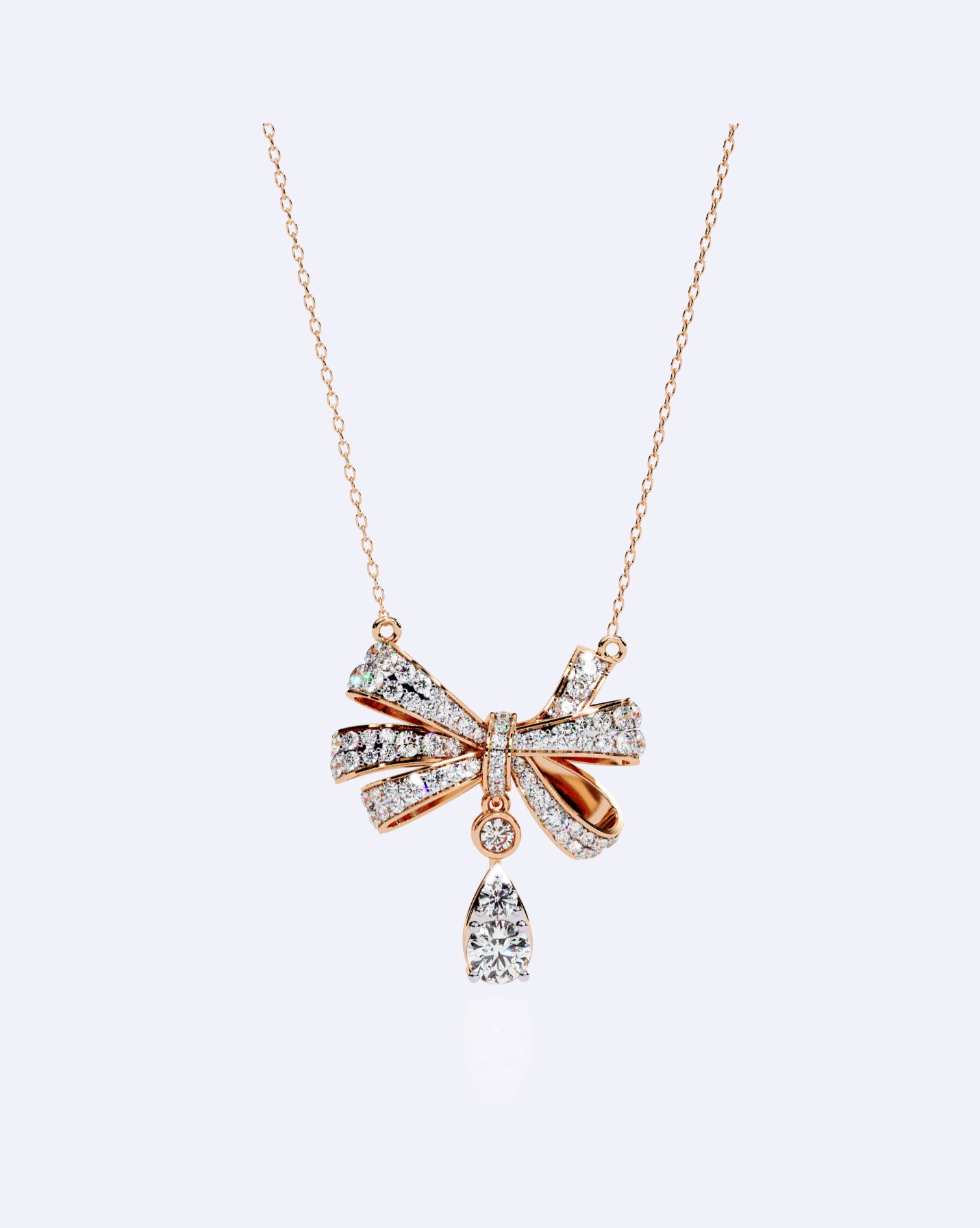 Laced Bow Sparkle Pendant