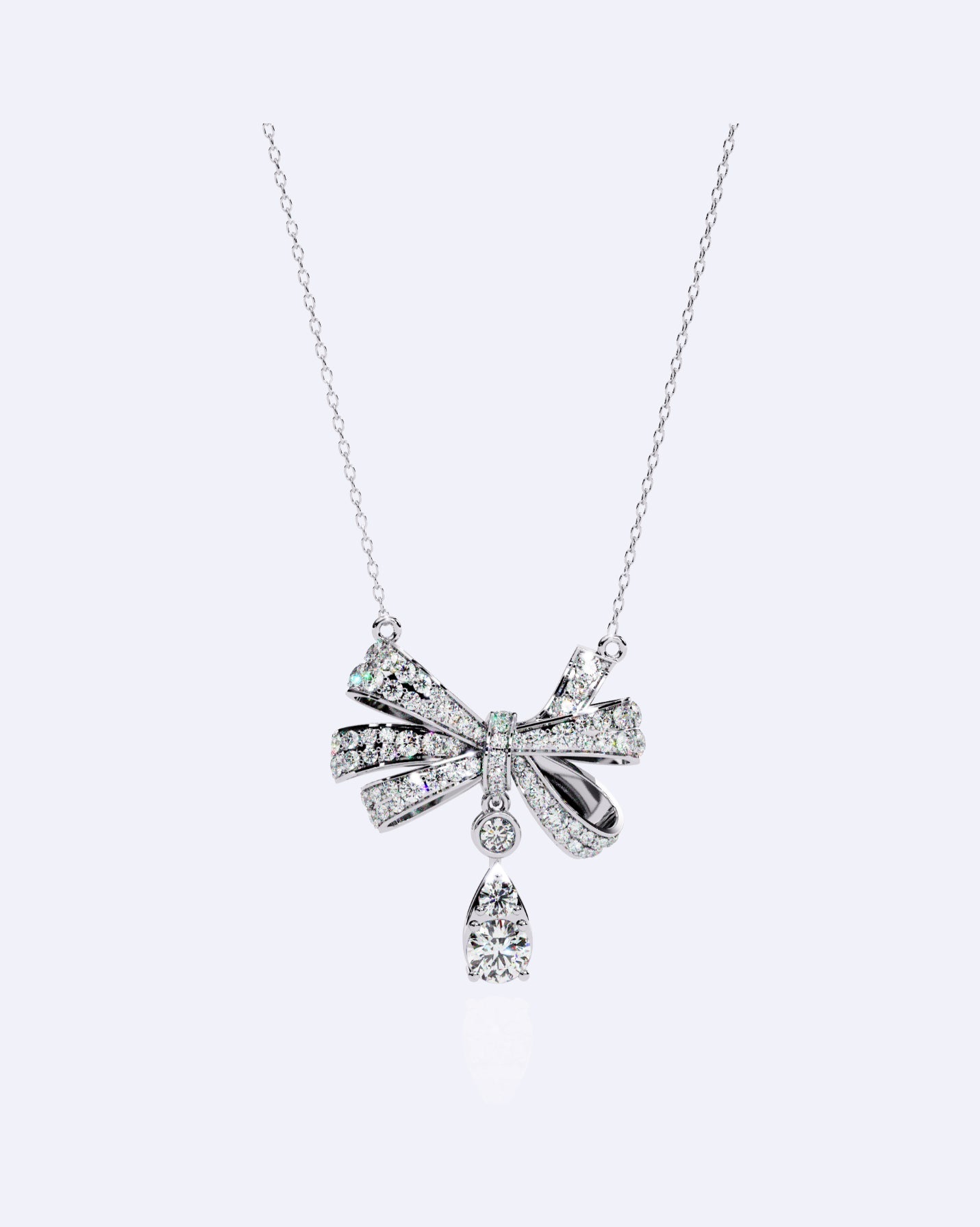Laced Bow Sparkle Pendant