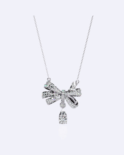 Laced Bow Sparkle Pendant