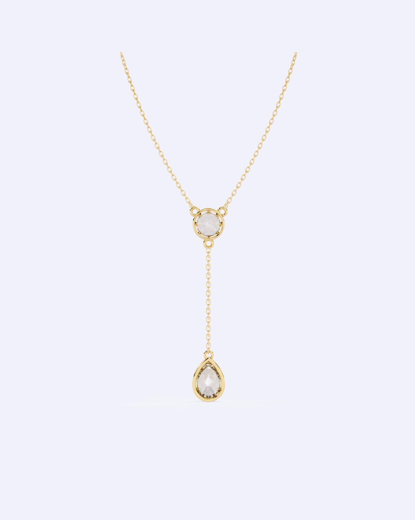 Dual Diamond Drop Pendant