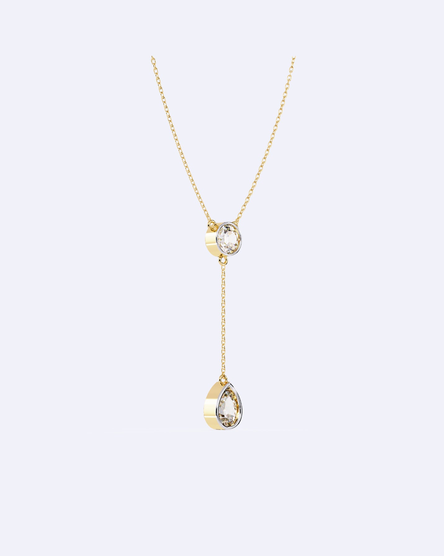 Dual Diamond Drop Pendant