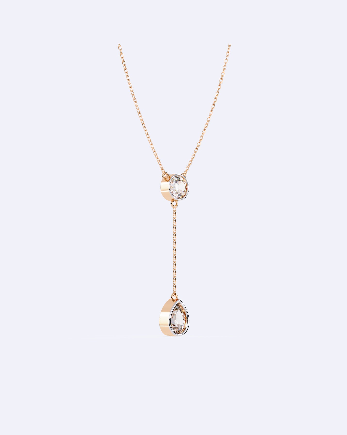 Dual Diamond Drop Pendant