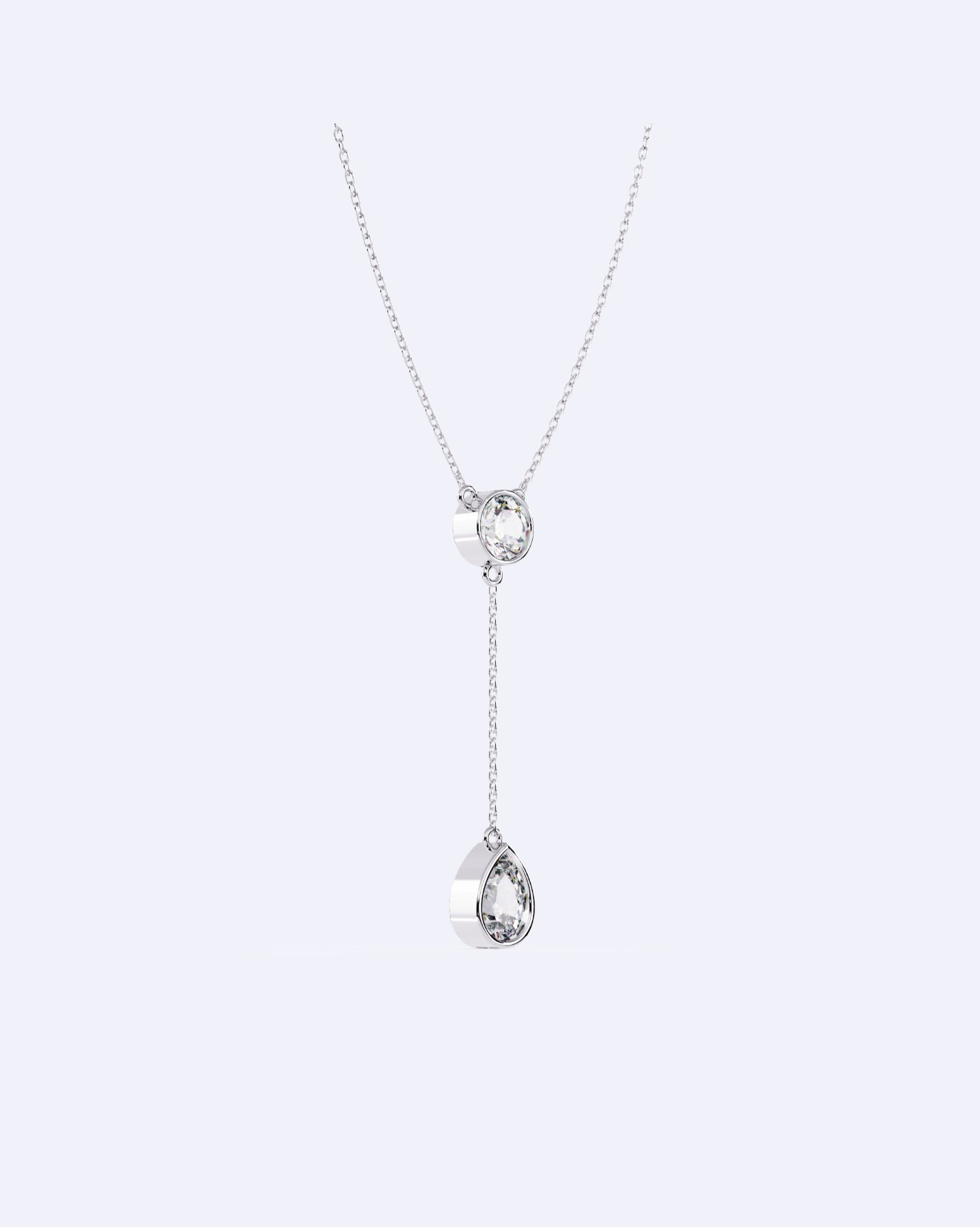 Dual Diamond Drop Pendant