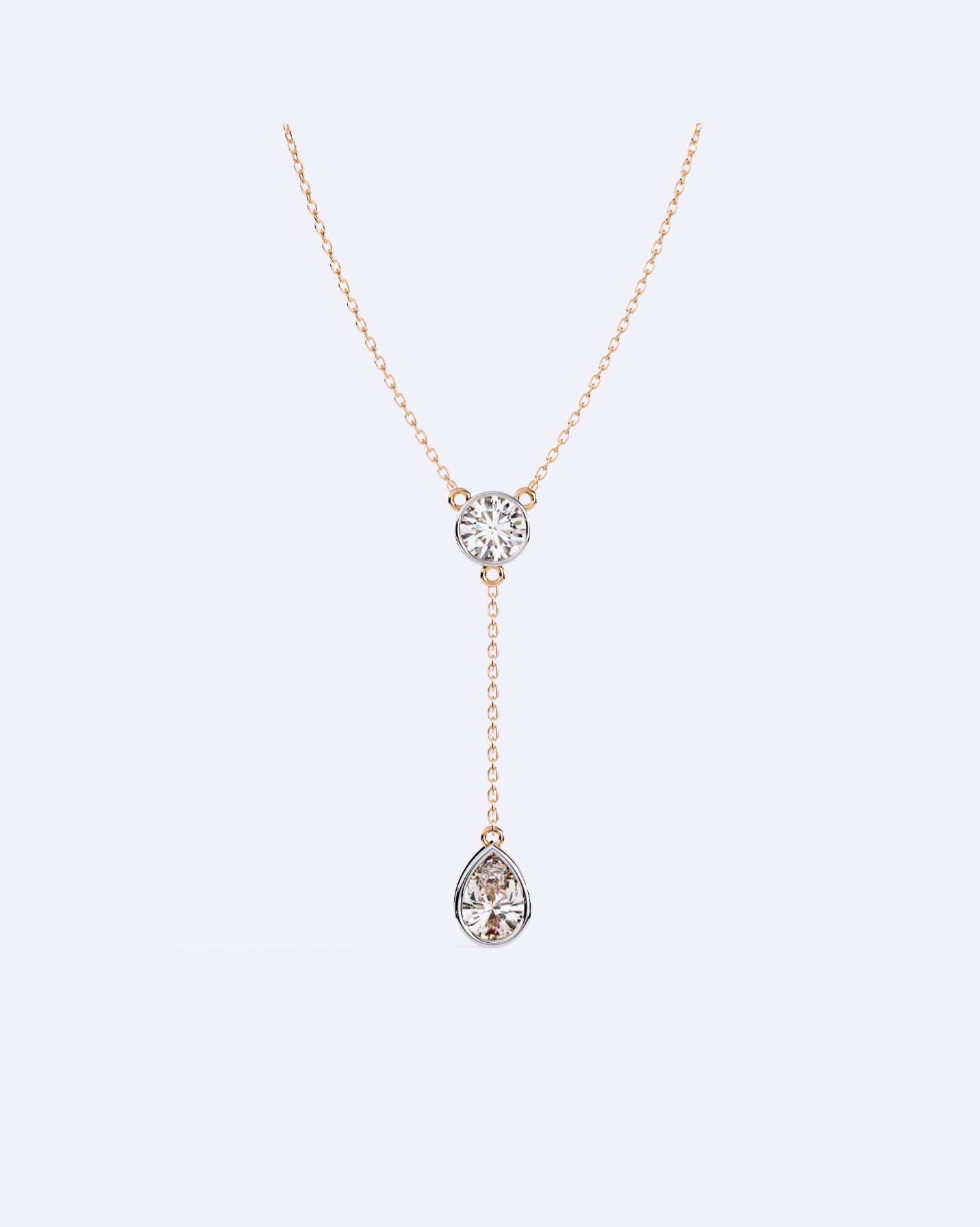 Dual Diamond Drop Pendant