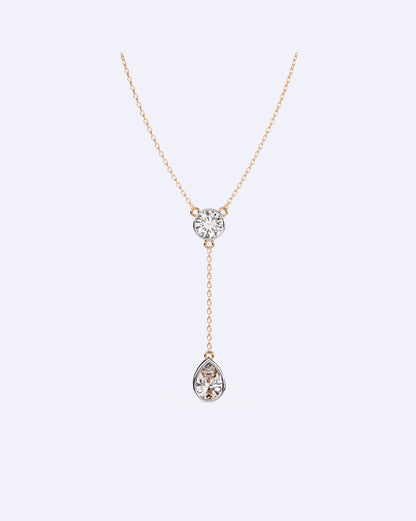 Dual Diamond Drop Pendant