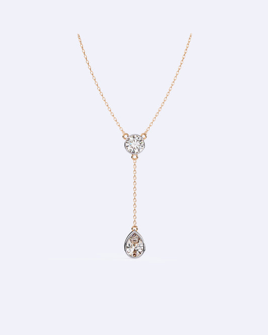 Dual Diamond Drop Pendant