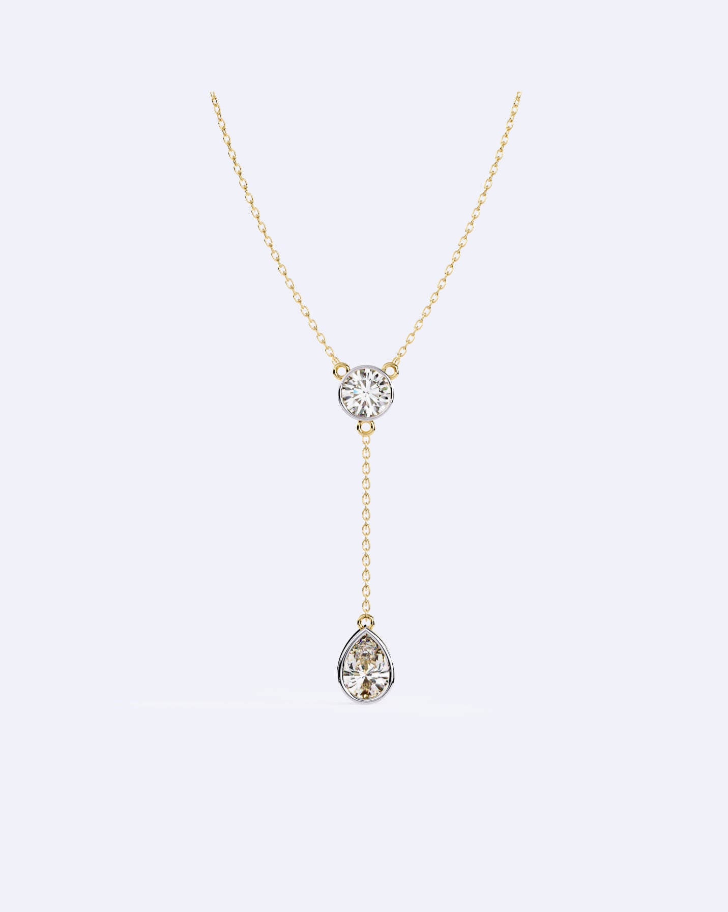 Dual Diamond Drop Pendant