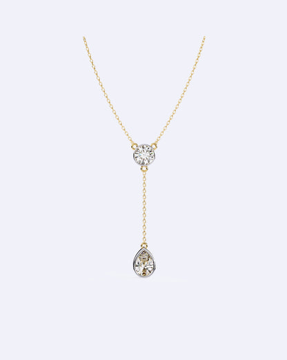 Dual Diamond Drop Pendant